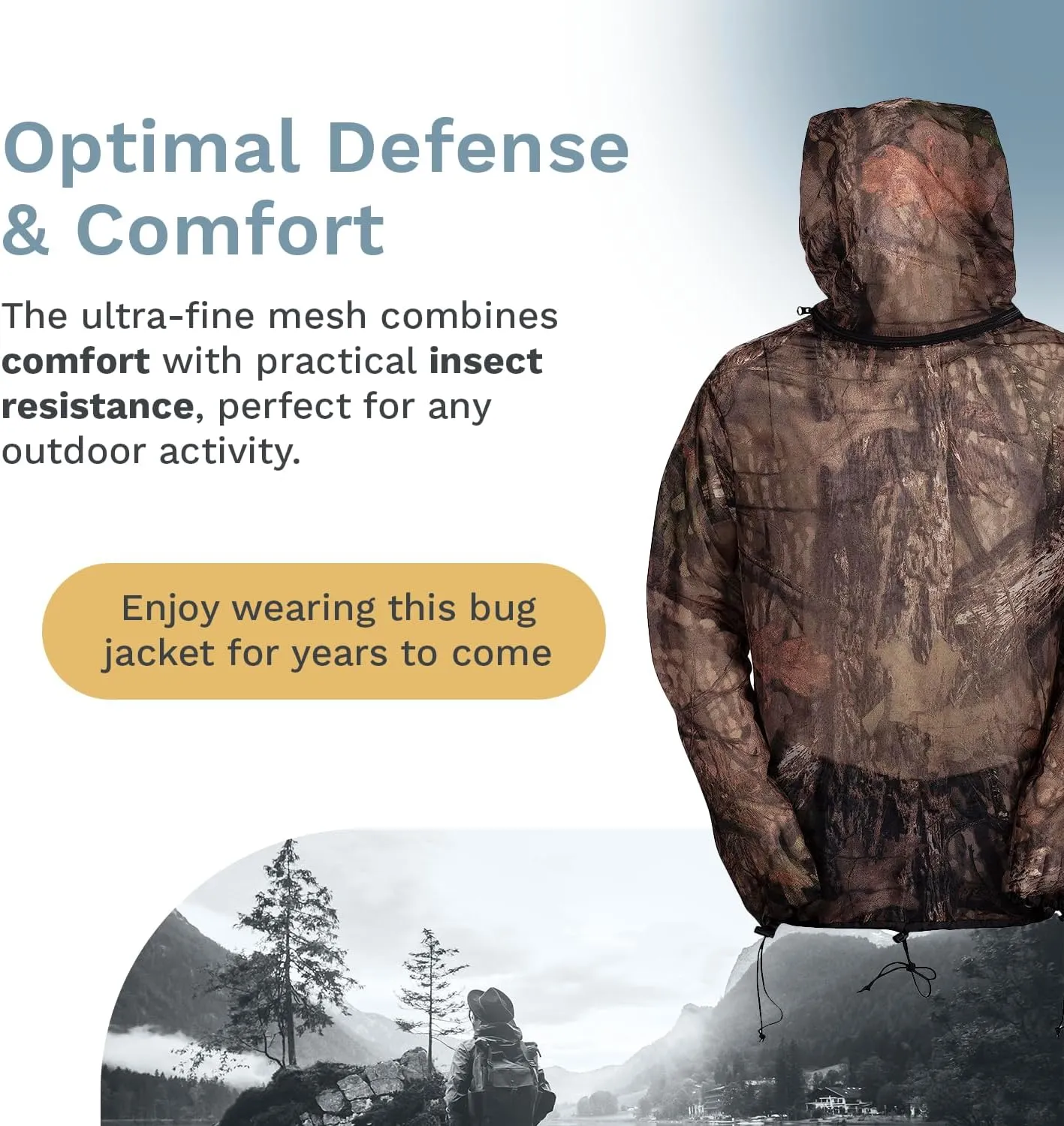 – Adult Mesh Bug Jacket with Hood in REALTREE AP Green Camo