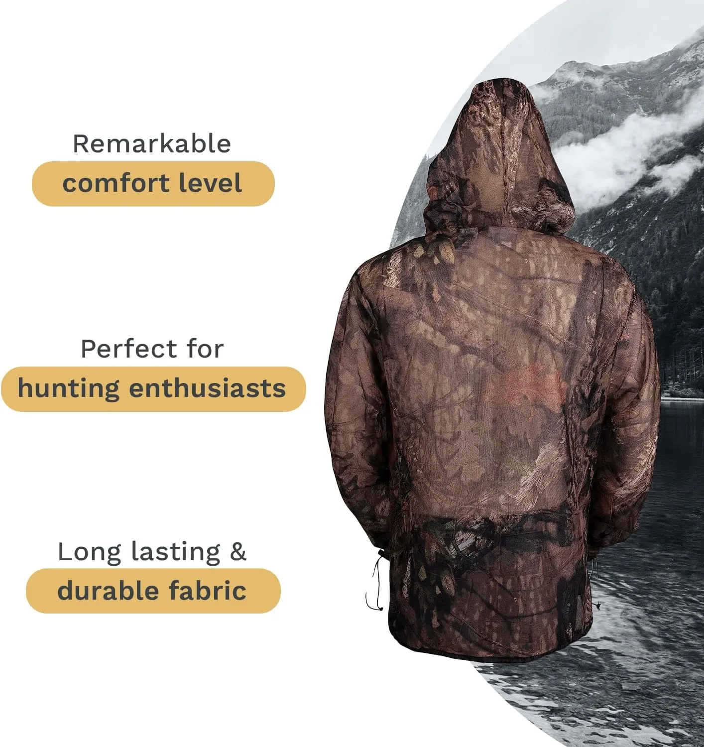 – Adult Mesh Bug Jacket with Hood in REALTREE AP Green Camo