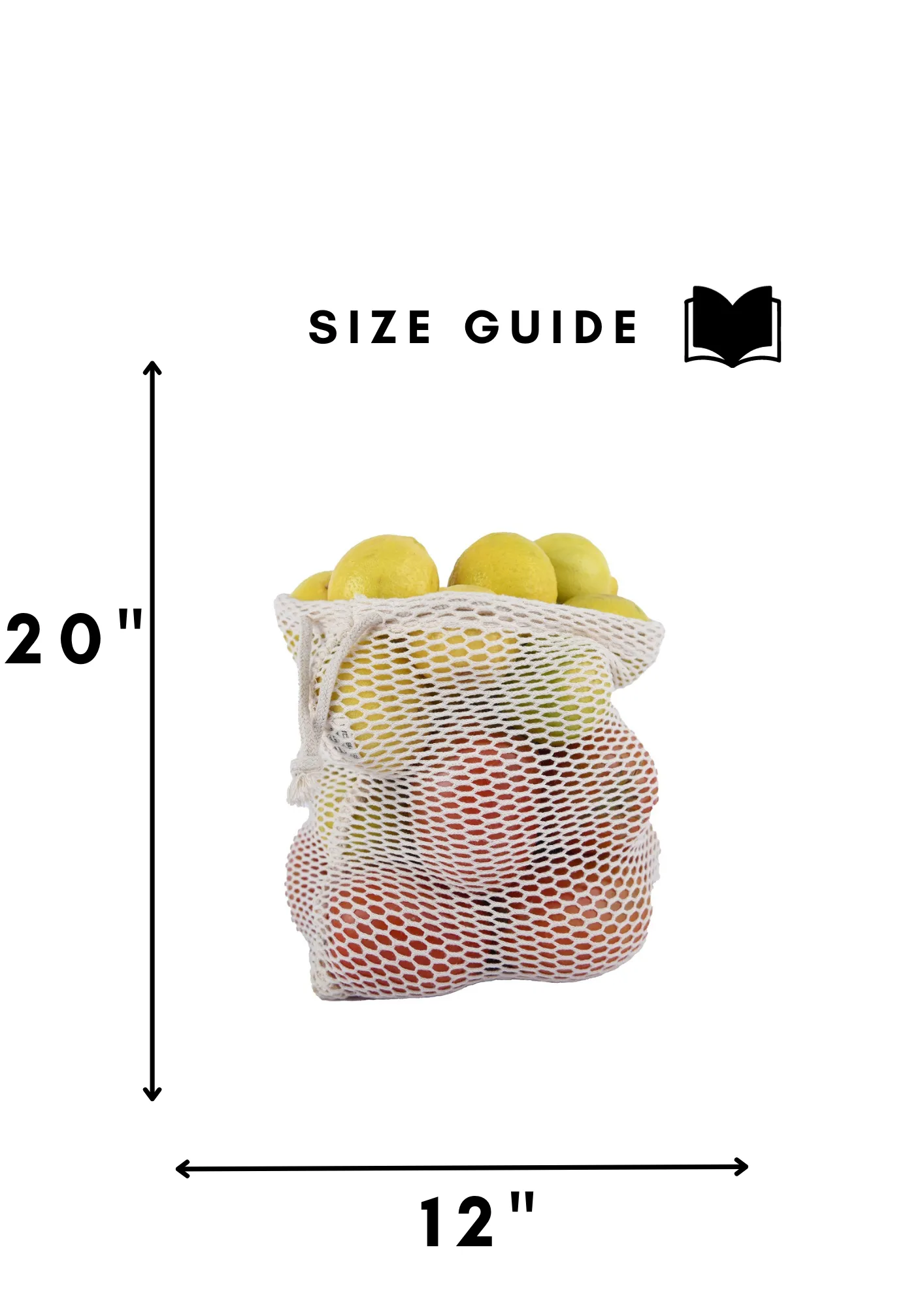 100% Cotton Mesh Drawstring Pouch for everyday use