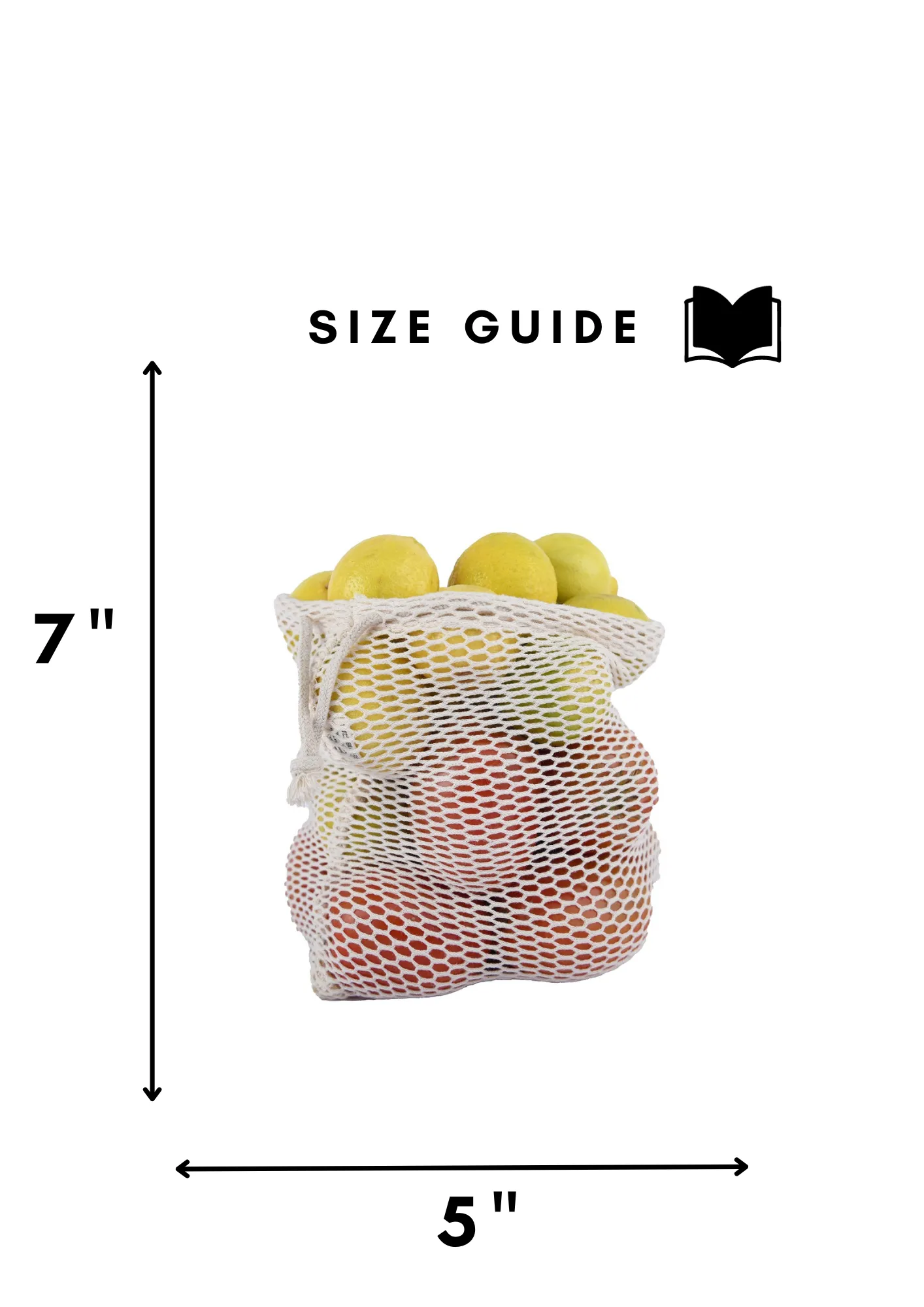 100% Cotton Mesh Drawstring Pouch for everyday use