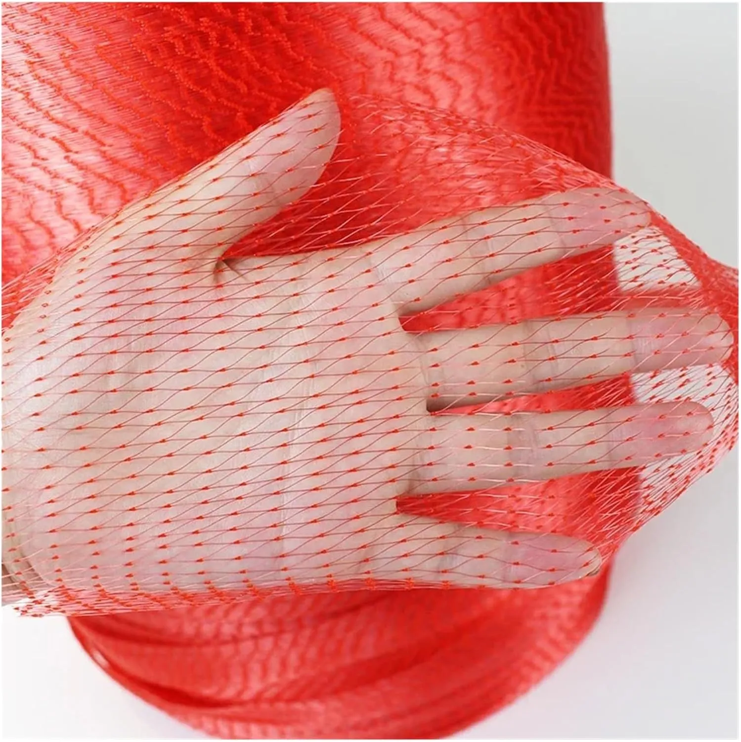 100meters Cutting Mesh Bag Semi-Finished Supermarket Nut Vegetable Packing Mesh Bag Nylon Elastic Shrinkage Mesh Cover(Green)