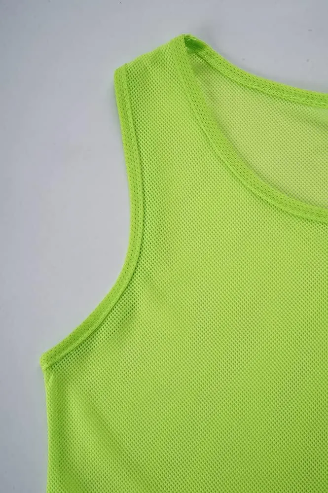 12 Pack Scrimmage Vest/Team Training Jerseys/Sports Pinnies/Practice Jerseys/Soccer Bibs with Carry Bag
