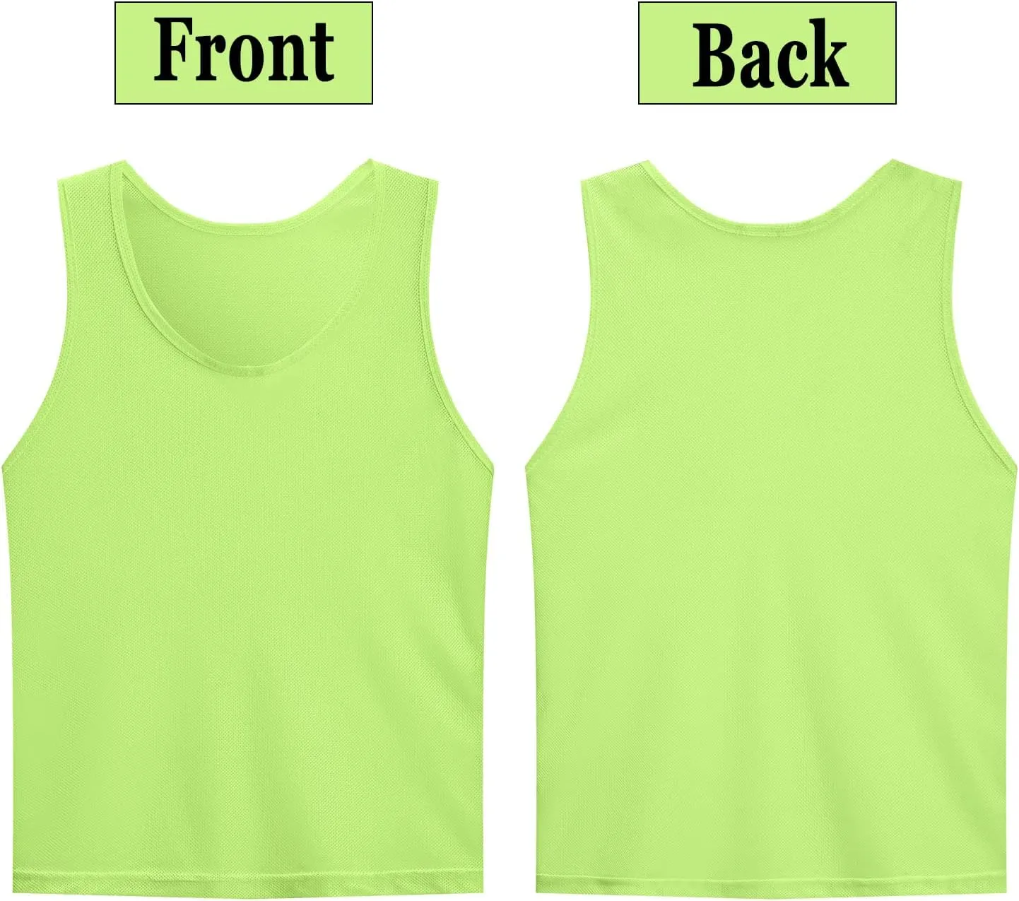 12 Pack Scrimmage Vest/Team Training Jerseys/Sports Pinnies/Practice Jerseys/Soccer Bibs with Carry Bag
