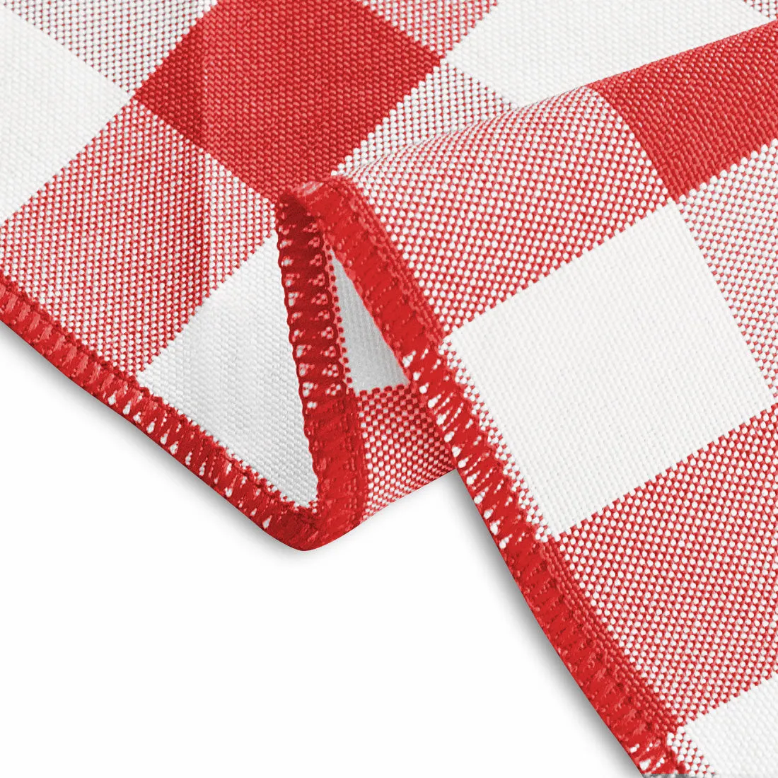 15 in. Polyester Napkins Checkered (1 Dozen)