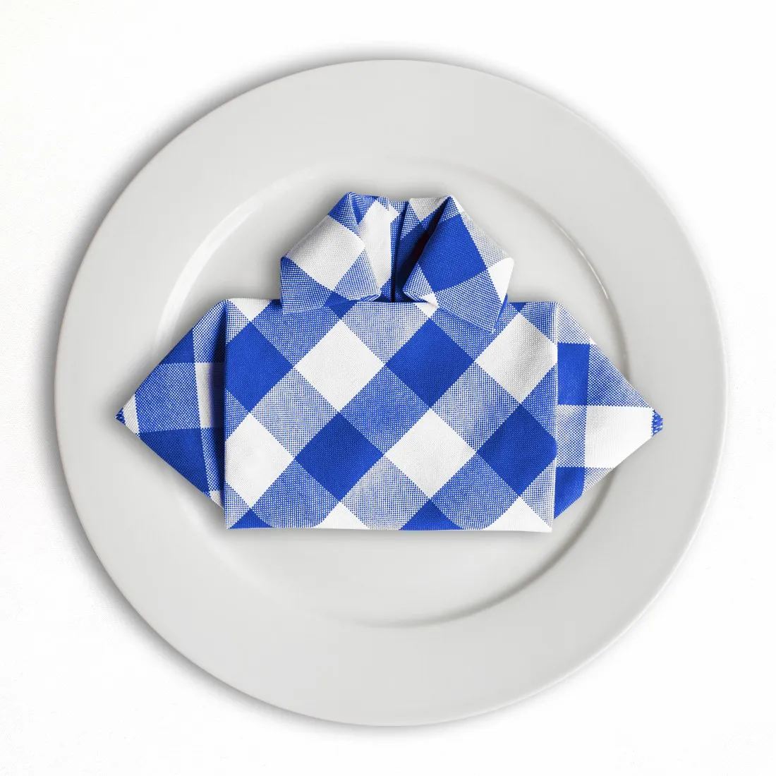 15 in. Polyester Napkins Checkered (1 Dozen)