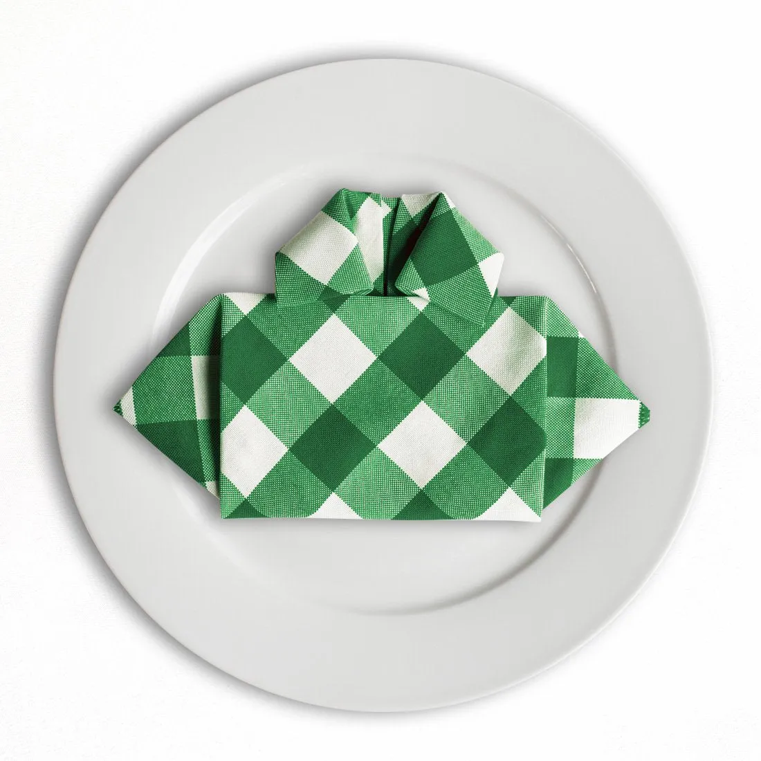 15 in. Polyester Napkins Checkered (1 Dozen)