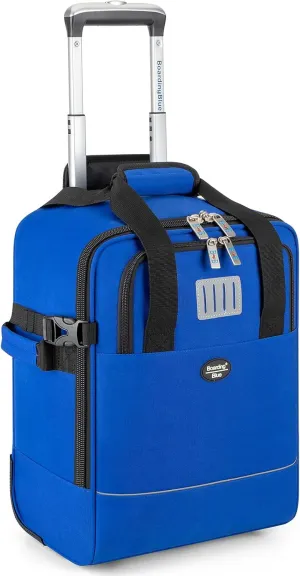 17x13x8 Inches JetBlue Airlines Rolling Personal Item Underseat Travel Bag - Suitable for Major Airlines including Spirit, Jetblue and Frontier- Duffel Bag Design (Navy, 17x13x8 Inches)