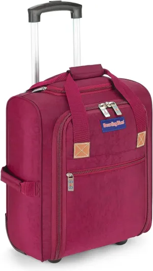 17x13x8 Inches JetBlue Airlines Rolling Personal Item Underseat Travel Bag - Suitable for Major Airlines including Spirit, Jetblue, Frontier, and American - Duffel Bag Design (Purple)
