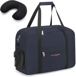 17X13X8 Inches JetBlus Airlines Personal Item Under Seat Duffel Bag With Free Pillow And USB Port Suitable for Major Airlines including Spirit, Jetblue, Frontier, and American (Navy)