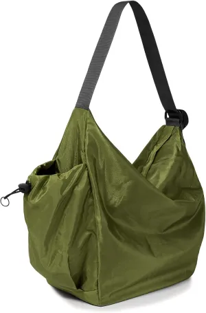 18L Soft Daily Crossbody Bag, Large Casual Shoulder Bag with Bottle Holder, Key Fob