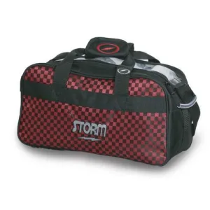 2 Ball Tote Black/Checkered Red