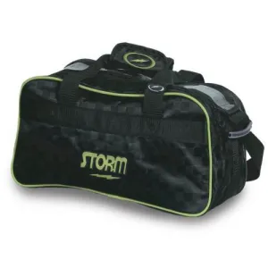 2 Ball Tote Checkered Black/Lime