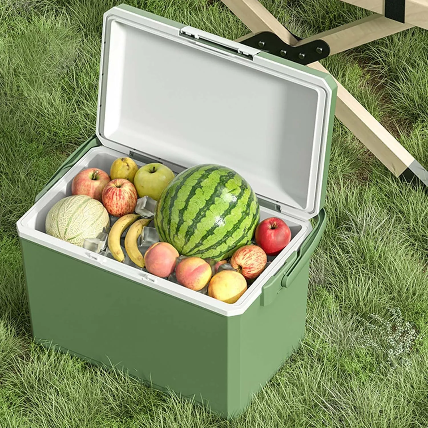 2025 48 Quart Camping Cooler, Keep Fresh for 2 Days Filled with Ice, Portable Cooling Box, Suitable for BBQ, Camping, Picnics, and Other Outdoor Activities