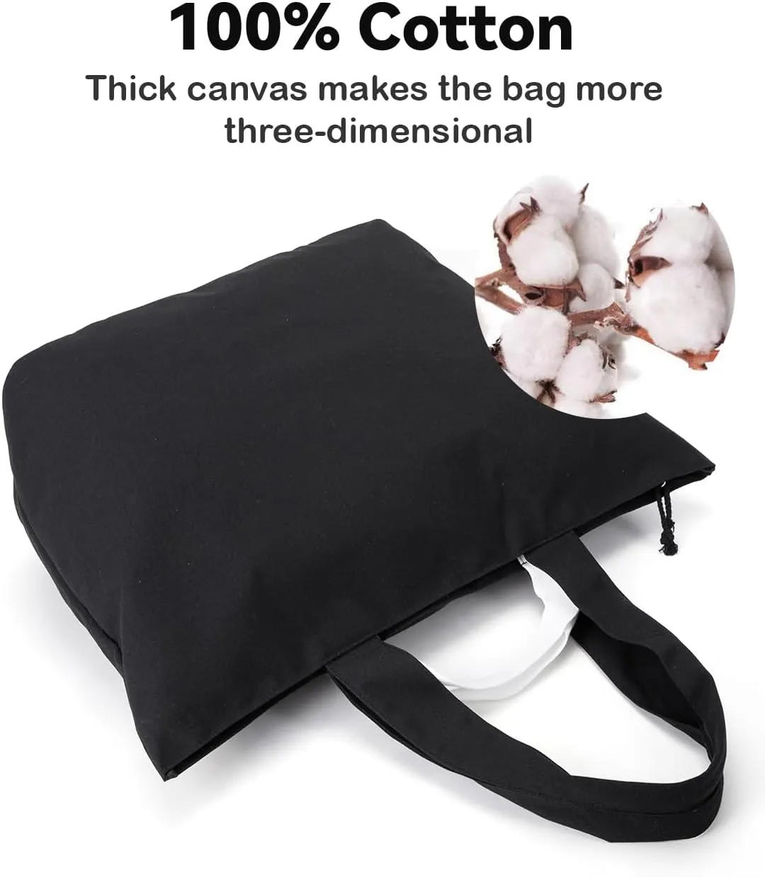 22'' 50L Large Canvas Bag, DIY Extra Large Tote Bag for Travel, Overnight Bags for Women Gifts Black