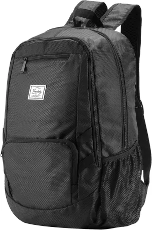 25L Lightweight Packable Backpack Handy Water Resistant Foldable Bag for Travel Camping Outdoor (Black)