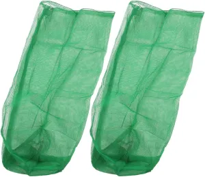 2Pcs Fishing Net Bags Portable Drawstring Fish Catchers Gear for Freshwater Saltwater Fishing Durable Nylon Mesh Design Compact Storage for Outdoor