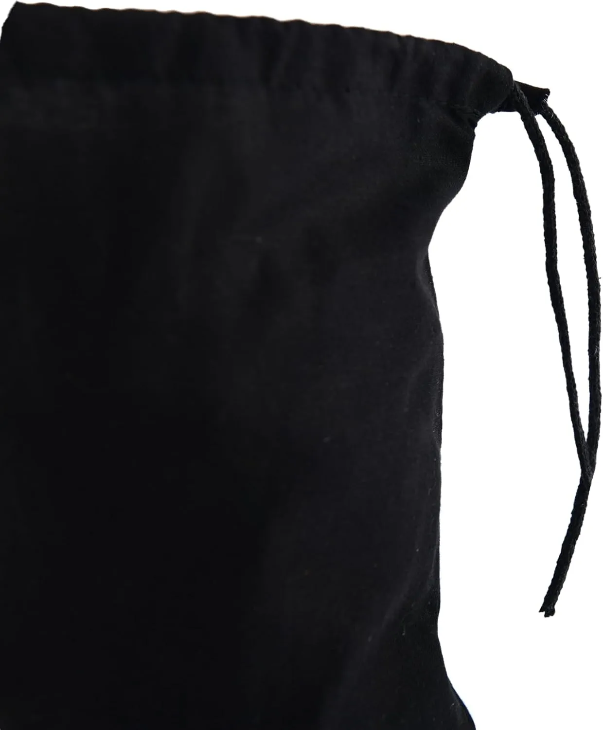 2x3 inches Color Full Cotton Bags, Reusable And Biodegradable Produce Muslin Drawstring Bags Pack Of 25 (Black)