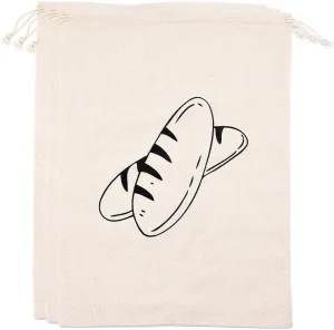 3 Pack Linen Bread Bags for Homemade Bread Keep Bread Fresh Reusable Linen Bread Bag Large Drawstring Food Storage