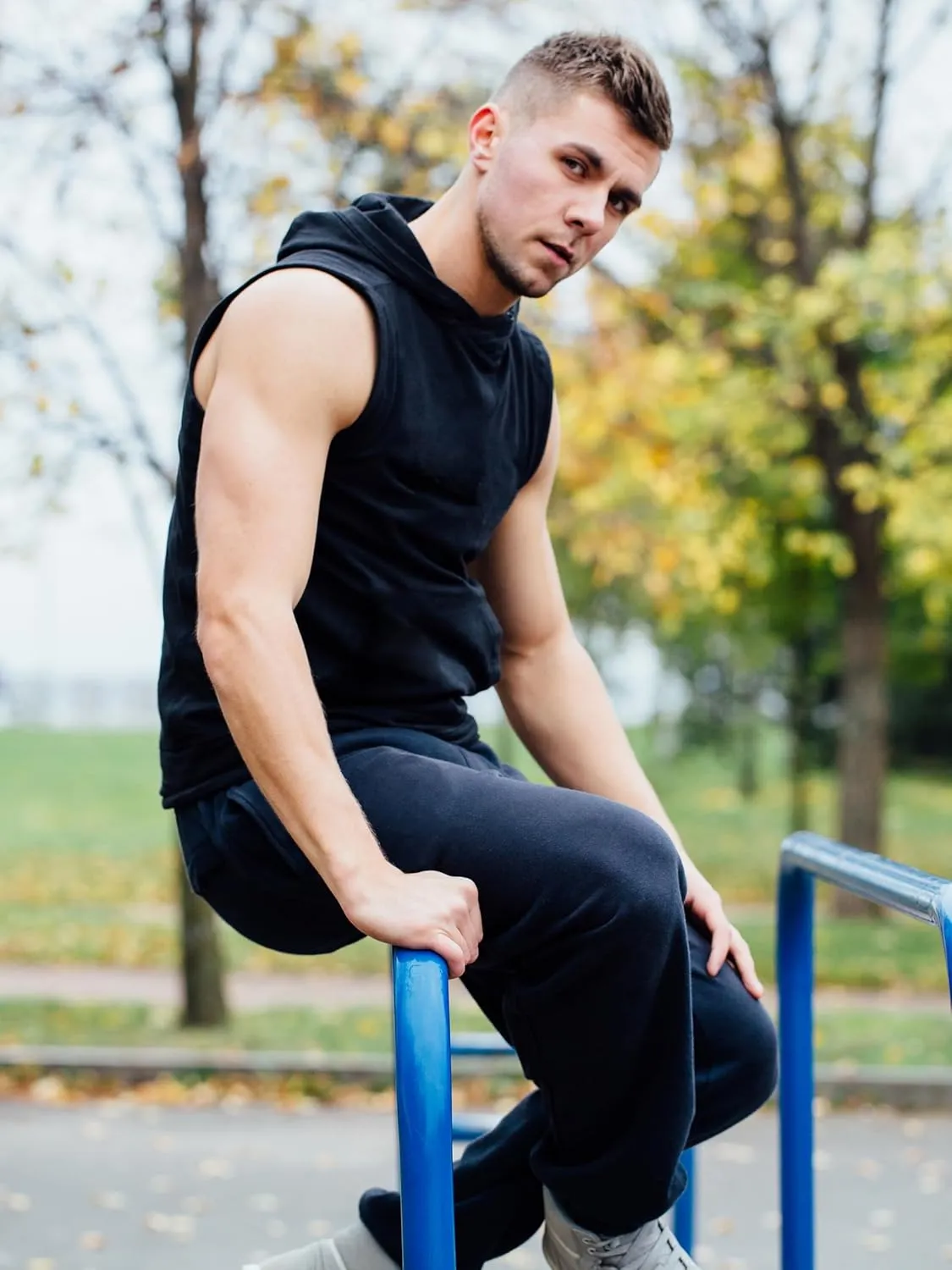 3 Pack Men's Dry Fit Moisture Wicking Tech Quick Dry Sleeveless Shirts Mesh Hoodie Active Athletic Tank Tops