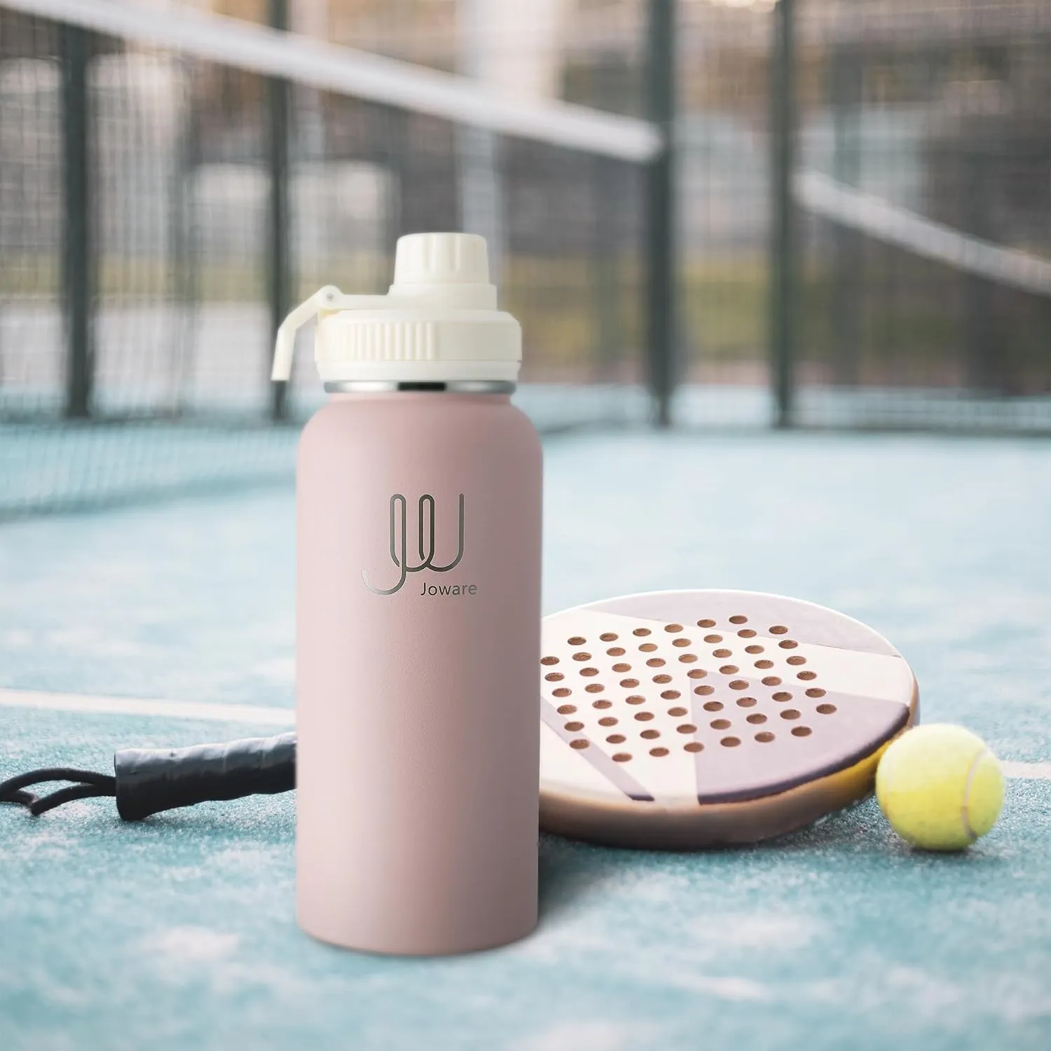 32 oz Insulated Water Bottle with Straw, Stainless Steel Sports Water Bottle with 3 Lids, Leak Proof Water Bottle for Men, Women & Kids, Charming Pink