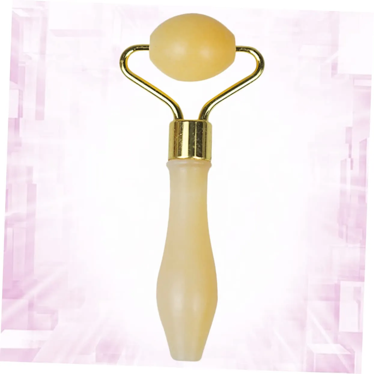 3pcs Jade Eye Roller Yellow Jade Beauty Roller for Eye Massage Facial Skincare Tool Ancient -aging Accessory Comfortable and Lightweight Design for Home Use Travel