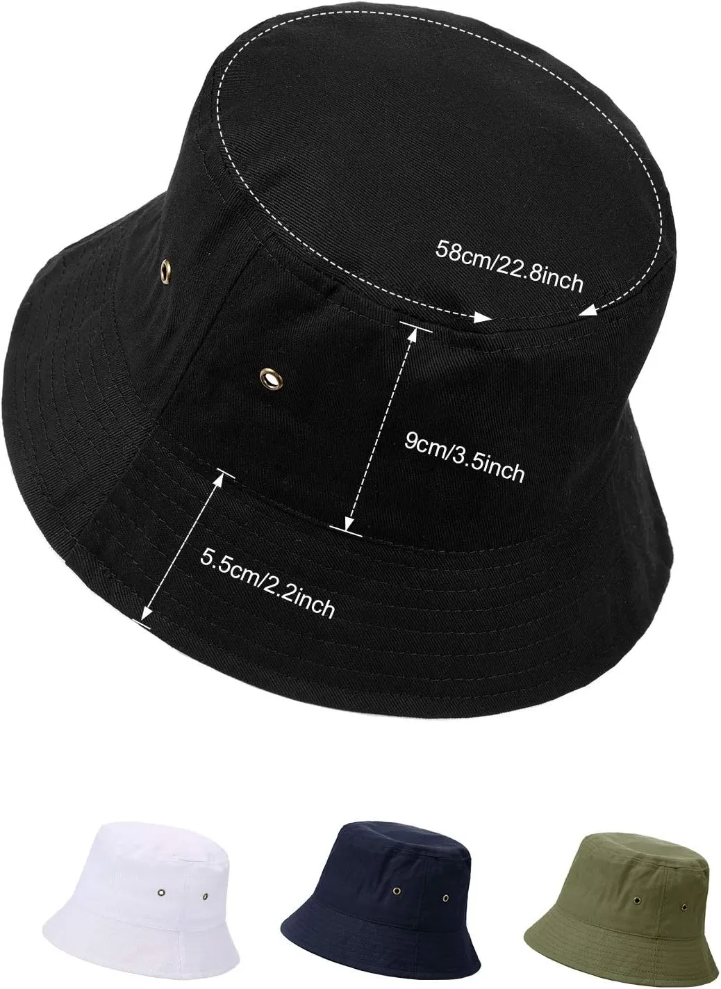 4 Pieces Bucket Hat Sun Packable Travel Beach Fishing Hat for Men Women