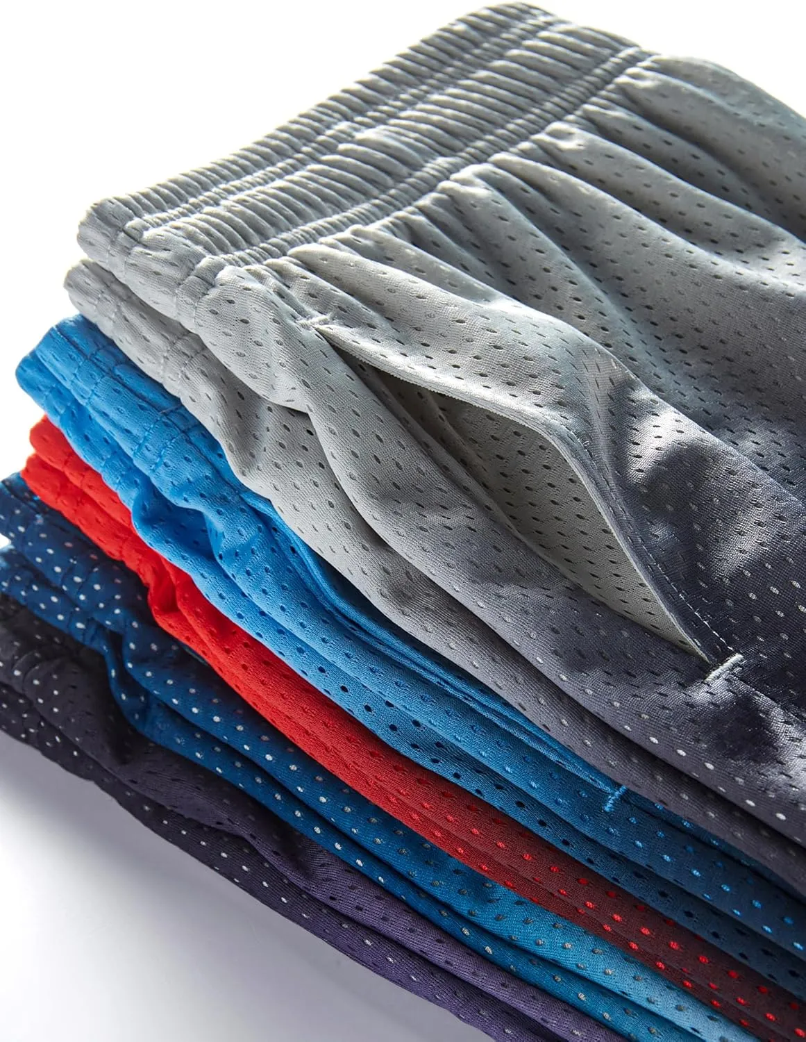 5 Pack: Mens Athletic Shorts, 9" Mesh Basketball Shorts Men Active Gym Shorts with Pockets