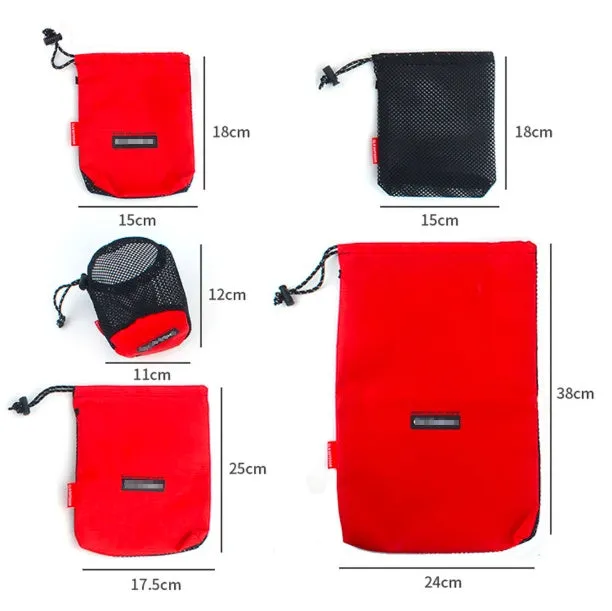5-Piece Oxford Drawstring Bags Set