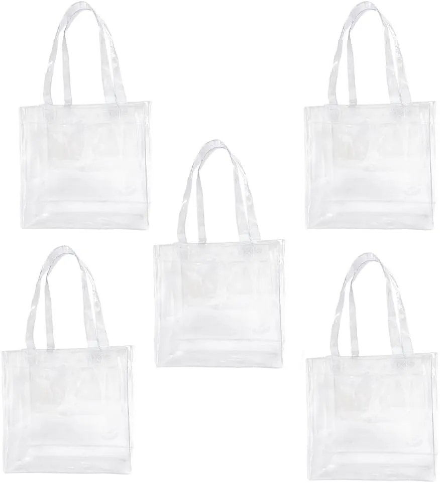 5PCS fashion jelly PVC waterproof large-capacity tote bag for shopping and travel storage needs