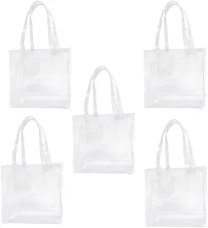 5PCS fashion jelly PVC waterproof large-capacity tote bag for shopping and travel storage needs