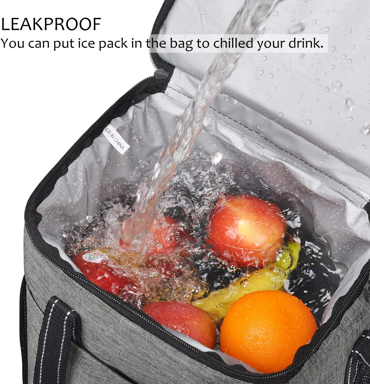 6 Bottle Wine Gift carrier, Insulated Leakproof Padded Wine Cooler Carrying Tote Bag for Travel, Camping and Picnic, Perfect Wine Lover Gift, Grey