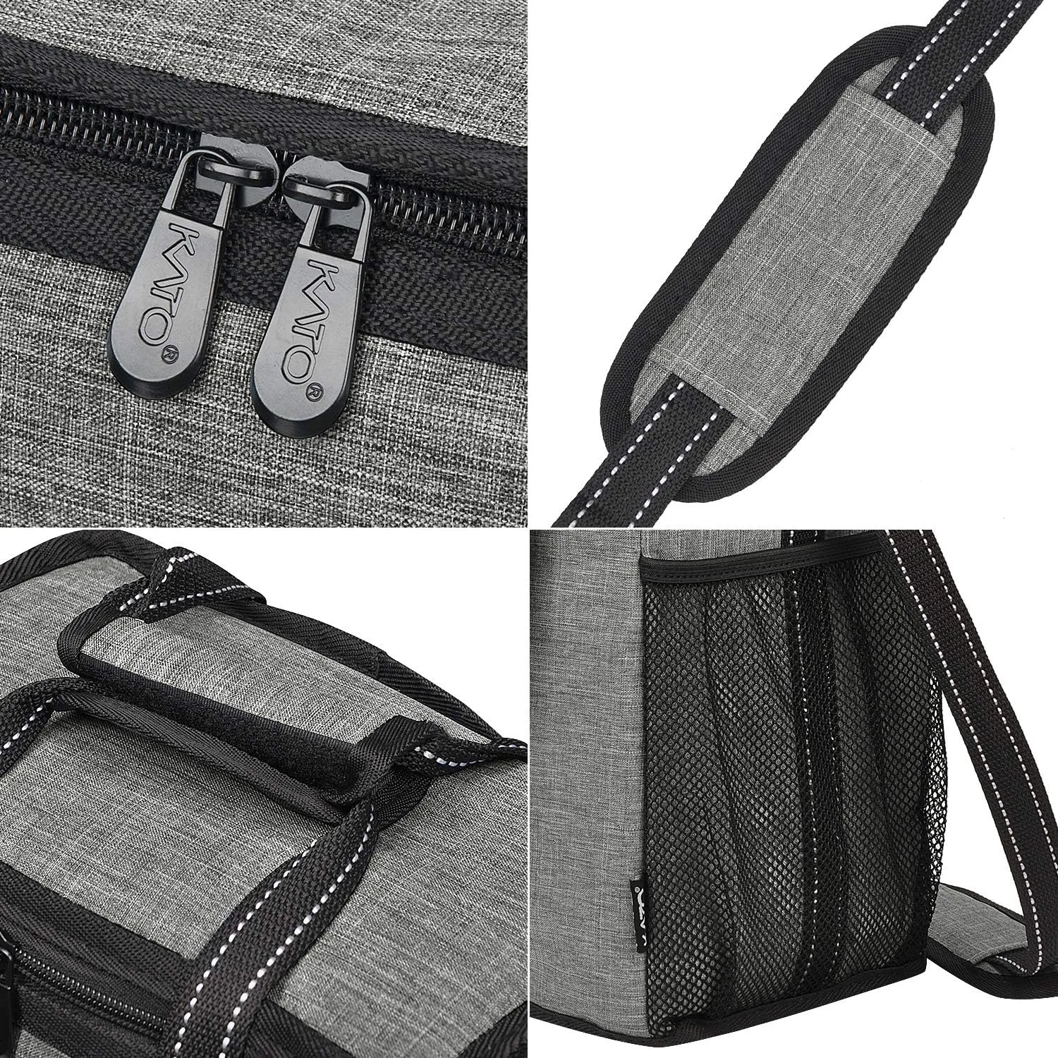 6 Bottle Wine Gift carrier, Insulated Leakproof Padded Wine Cooler Carrying Tote Bag for Travel, Camping and Picnic, Perfect Wine Lover Gift, Grey