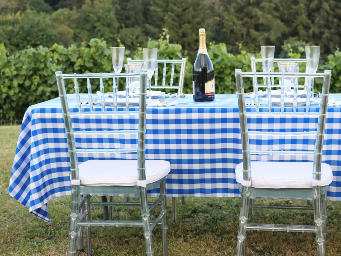 60 X 126 in. Rectangular Tablecloth Checkered (4 Colors)
