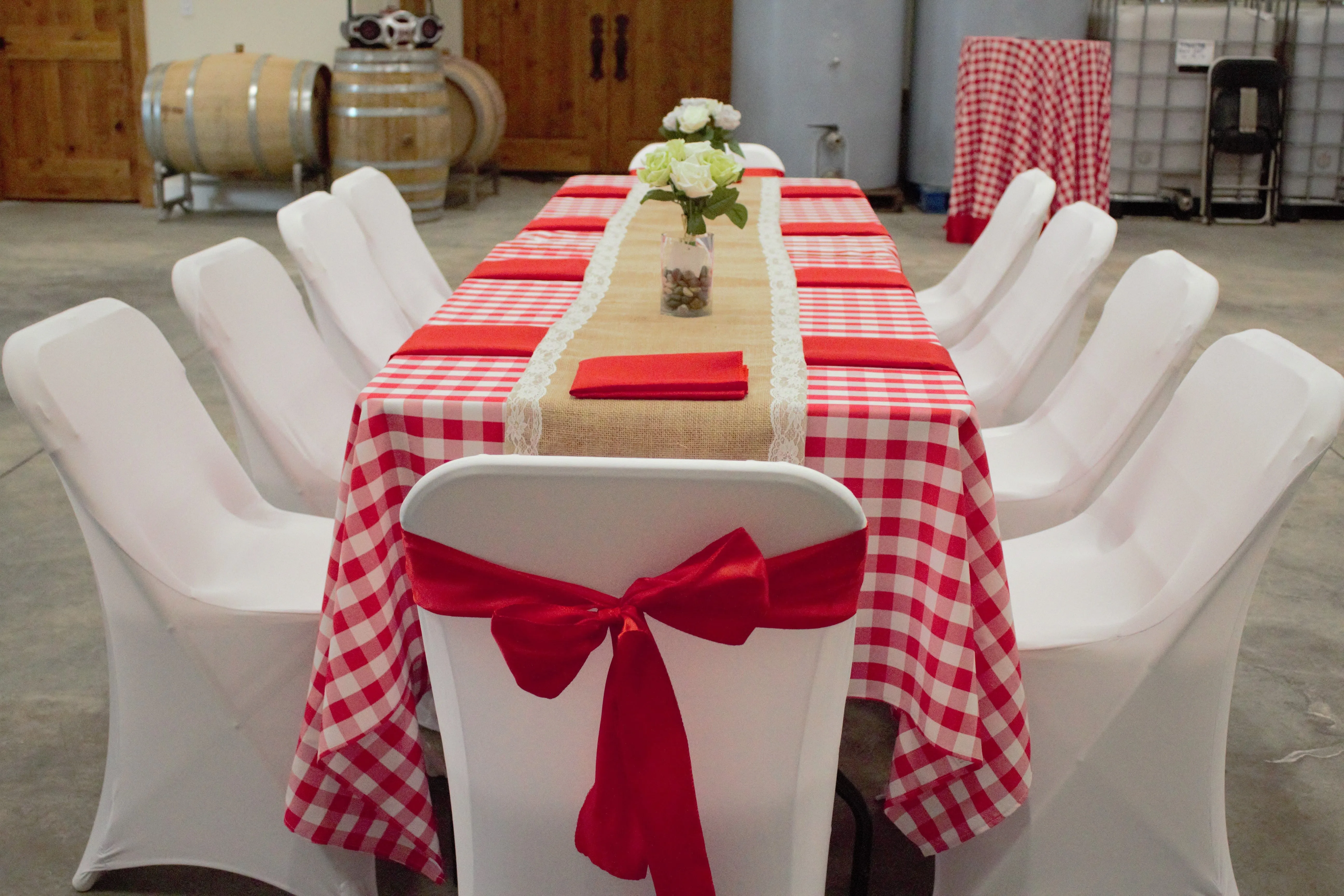 60 X 126 in. Rectangular Tablecloth Checkered (4 Colors)
