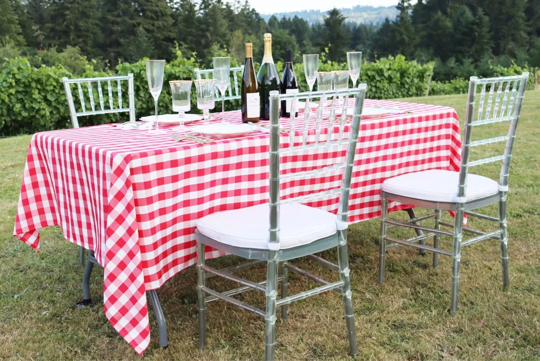 60 X 126 in. Rectangular Tablecloth Checkered (4 Colors)