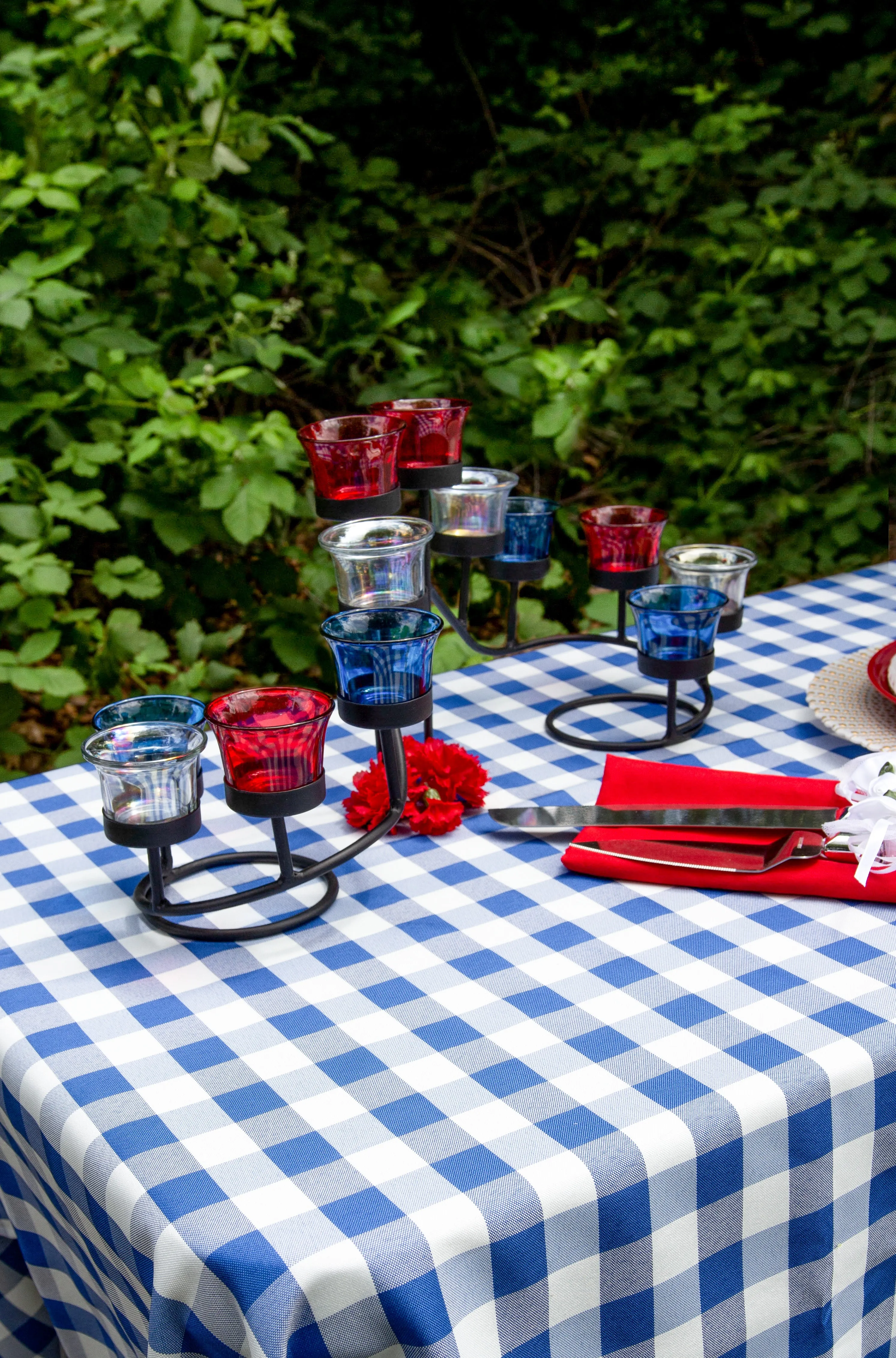 60 X 126 in. Rectangular Tablecloth Checkered (4 Colors)