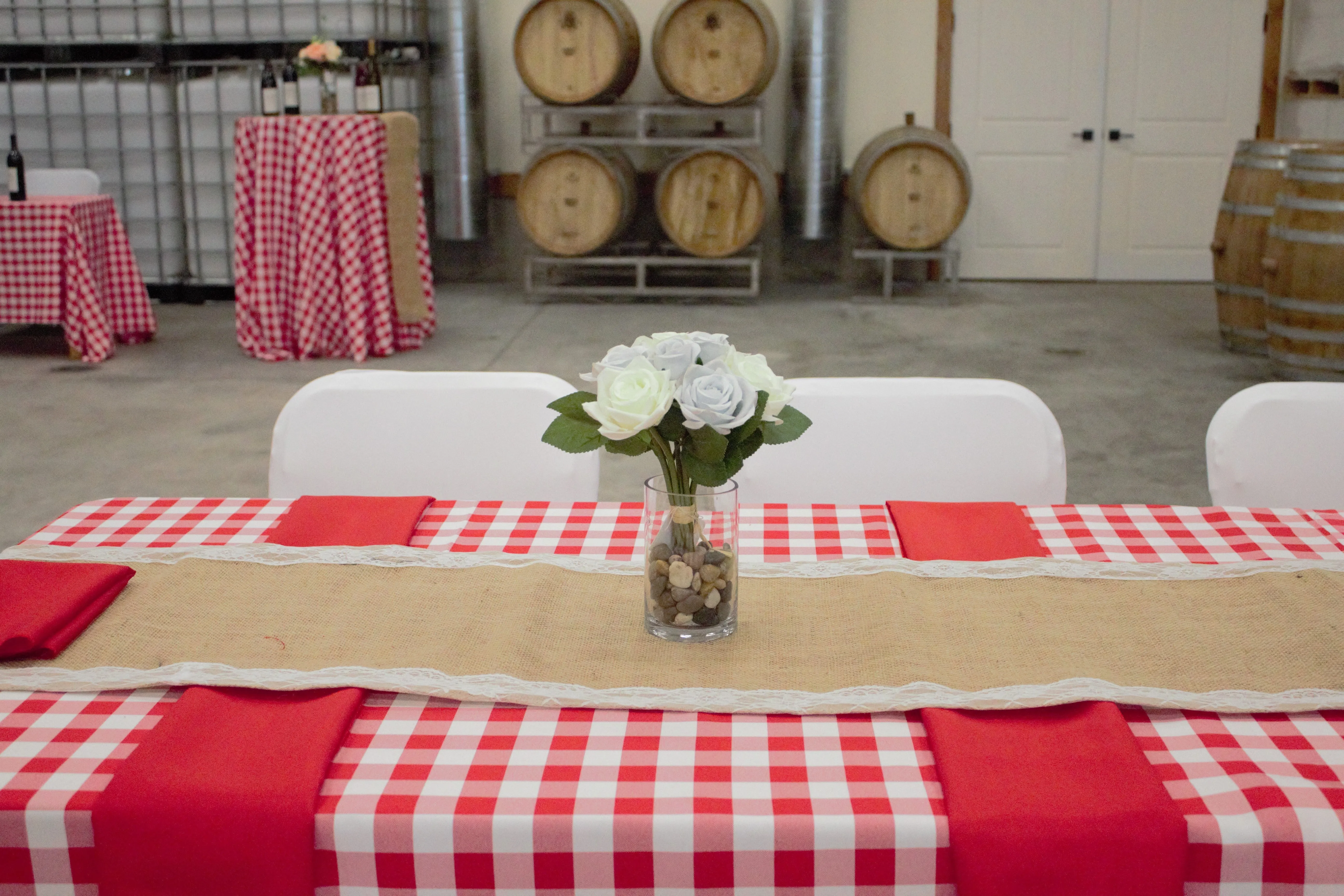 60 X 126 in. Rectangular Tablecloth Checkered (4 Colors)