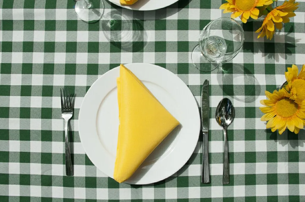60 X 126 in. Rectangular Tablecloth Checkered (4 Colors)