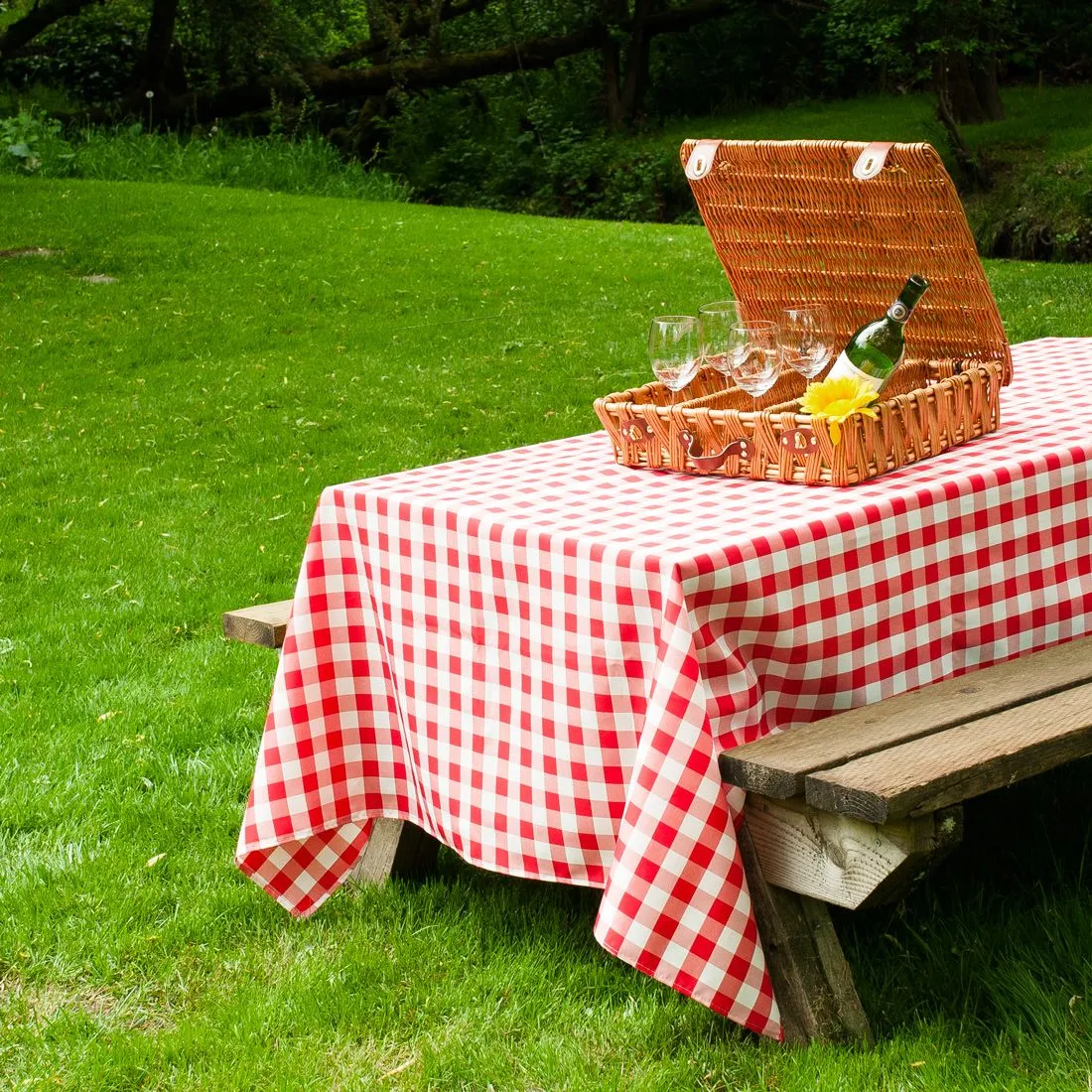 60 X 126 in. Rectangular Tablecloth Checkered (4 Colors)