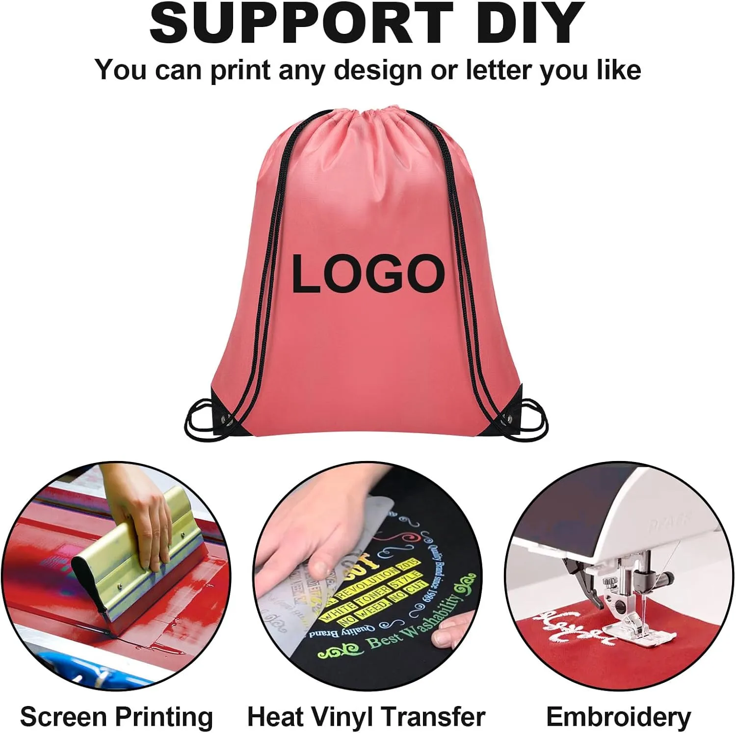 64 PCS Drawstring Bags Bulk Drawstring Backpack Draw String Bag Cinch Sack for Gym Traveling Yoga Outdoor Sports (16 Colors)
