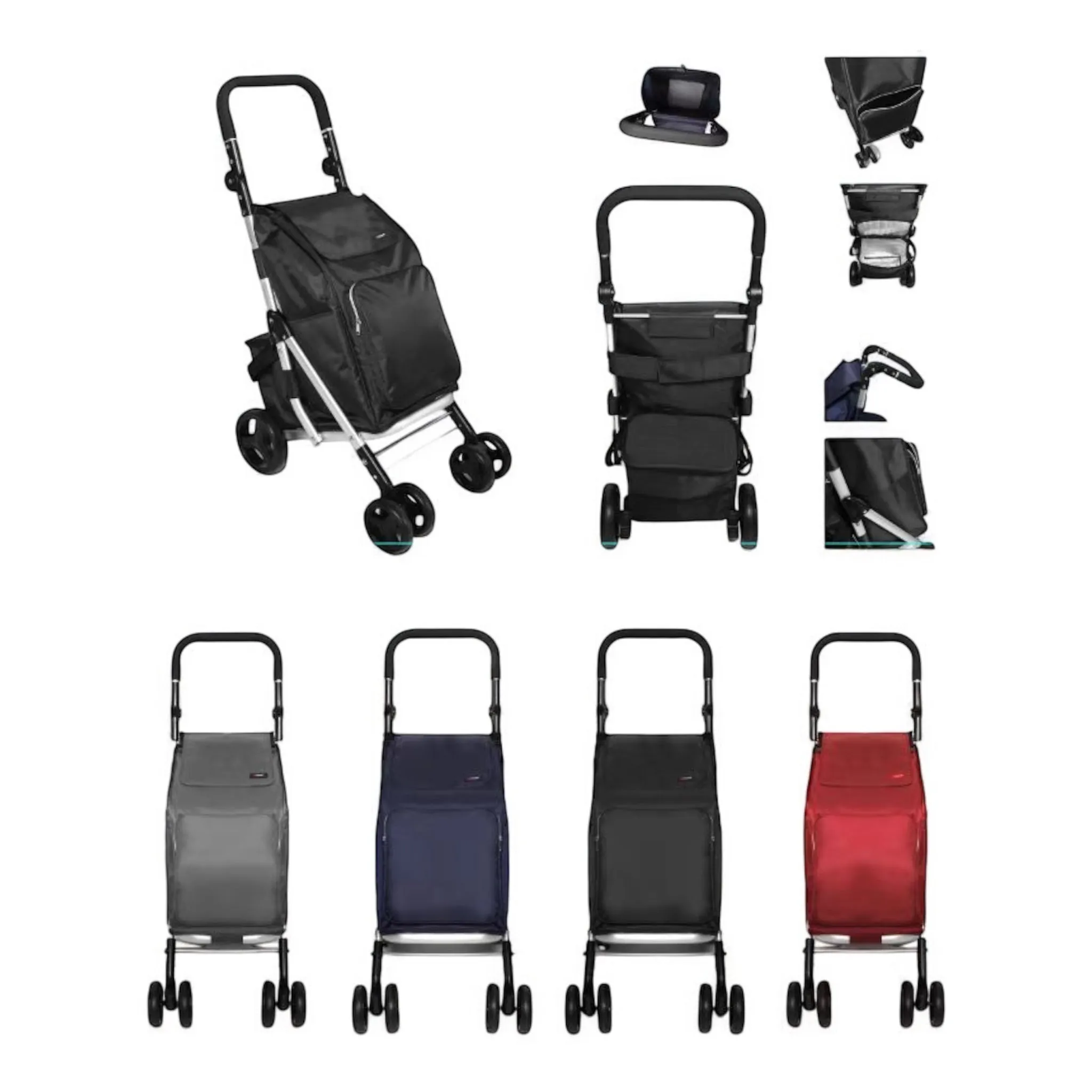 74L Folding Shopping Trolley – Lightweight, Strong, and Maneuverable with cooling bag