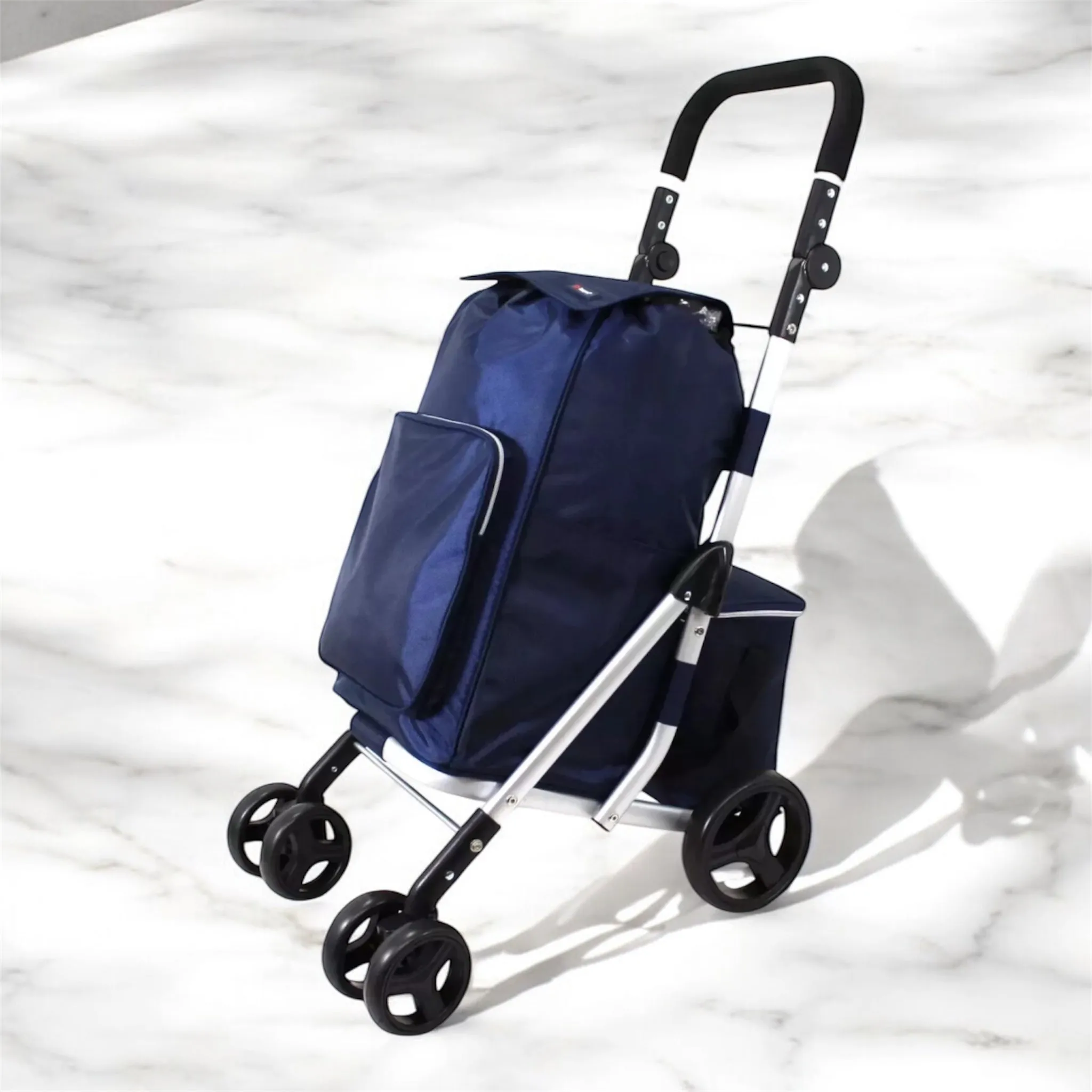 74L Folding Shopping Trolley – Lightweight, Strong, and Maneuverable with cooling bag