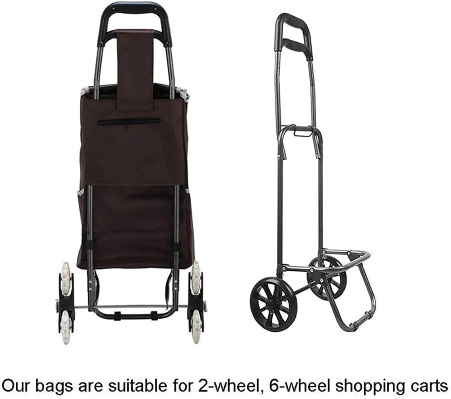 79L Shopping Trolley Replacement Bag With Side Pockets - Large Capacity Shopping Cart Replacement Bag, Oxford Cloth Waterproof Storage Bag, Trolley Bags For Shopping Cart, Spare Parts For Trolley(I)