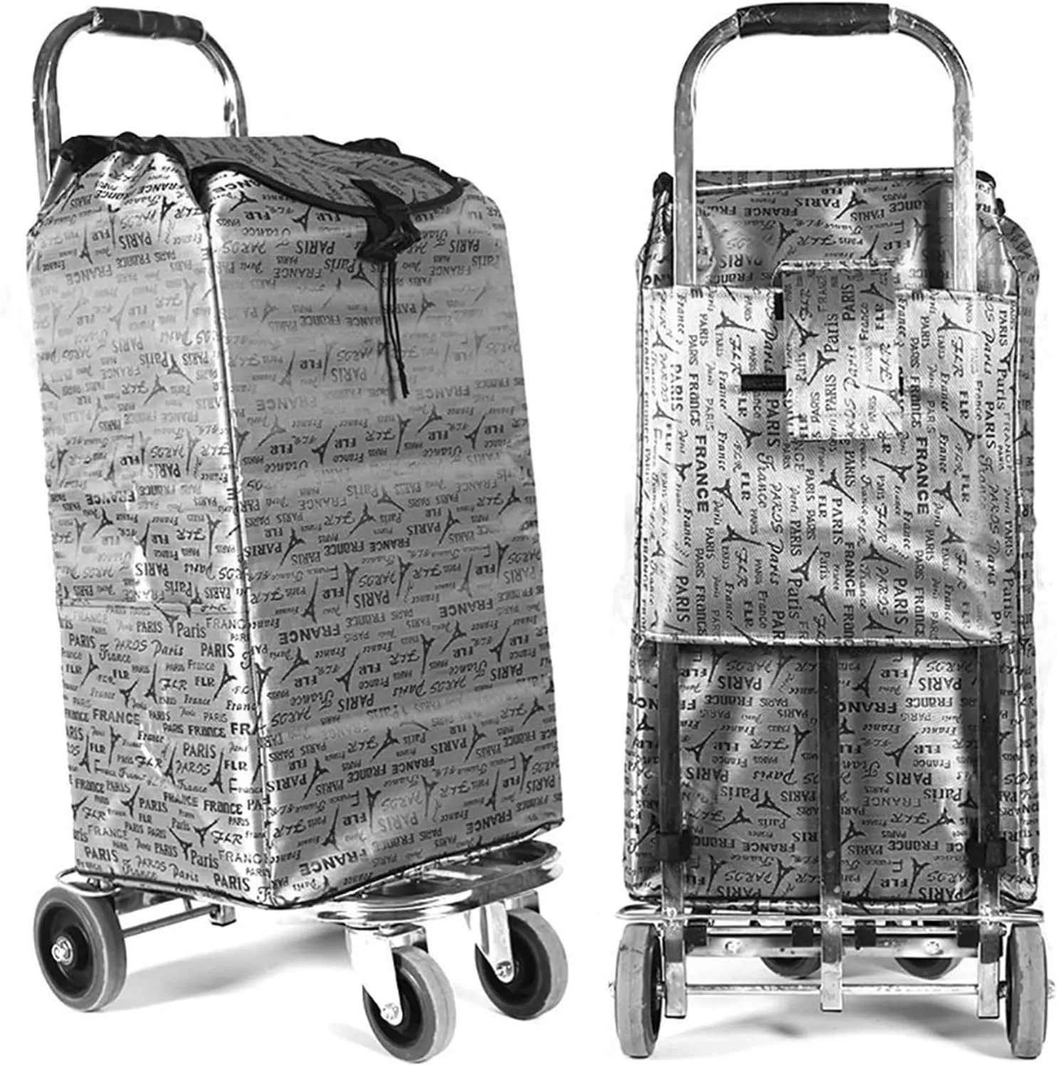 79L Shopping Trolley Replacement Bag With Side Pockets - Large Capacity Shopping Cart Replacement Bag, Oxford Cloth Waterproof Storage Bag, Trolley Bags For Shopping Cart, Spare Parts For Trolley(I)