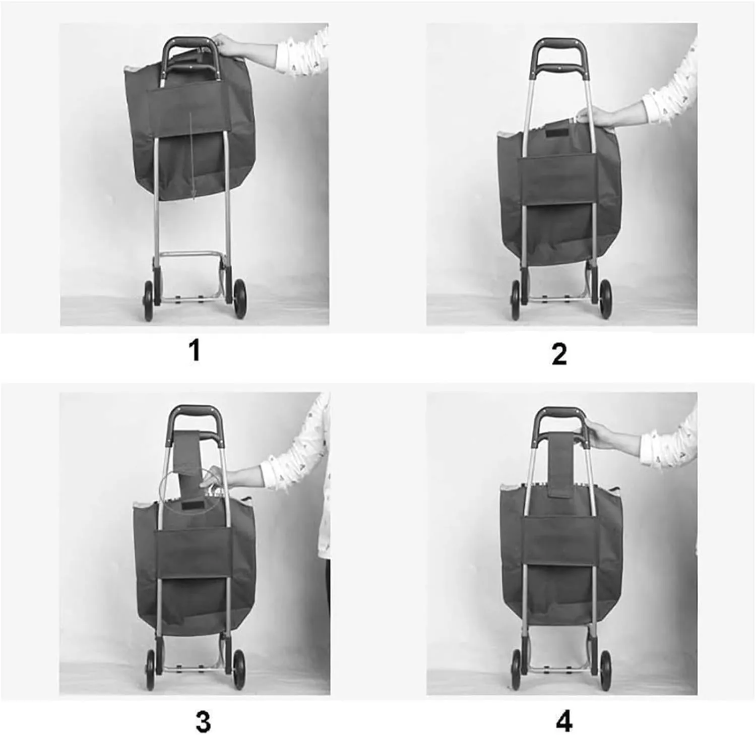 79L Shopping Trolley Replacement Bag With Side Pockets - Large Capacity Shopping Cart Replacement Bag, Oxford Cloth Waterproof Storage Bag, Trolley Bags For Shopping Cart, Spare Parts For Trolley(I)