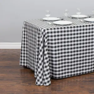 90 X 132 in. Rectangular Polyester Tablecloth Checkered (4 Colors)