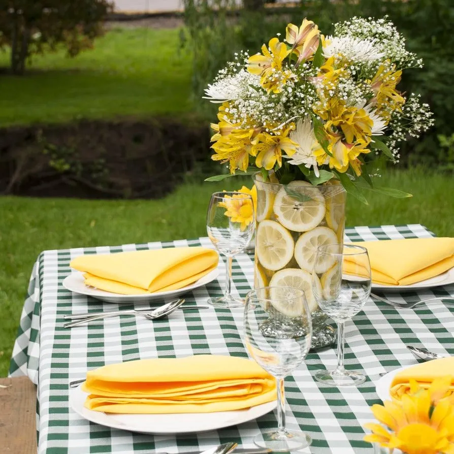 90 X 132 in. Rectangular Polyester Tablecloth Checkered (4 Colors)