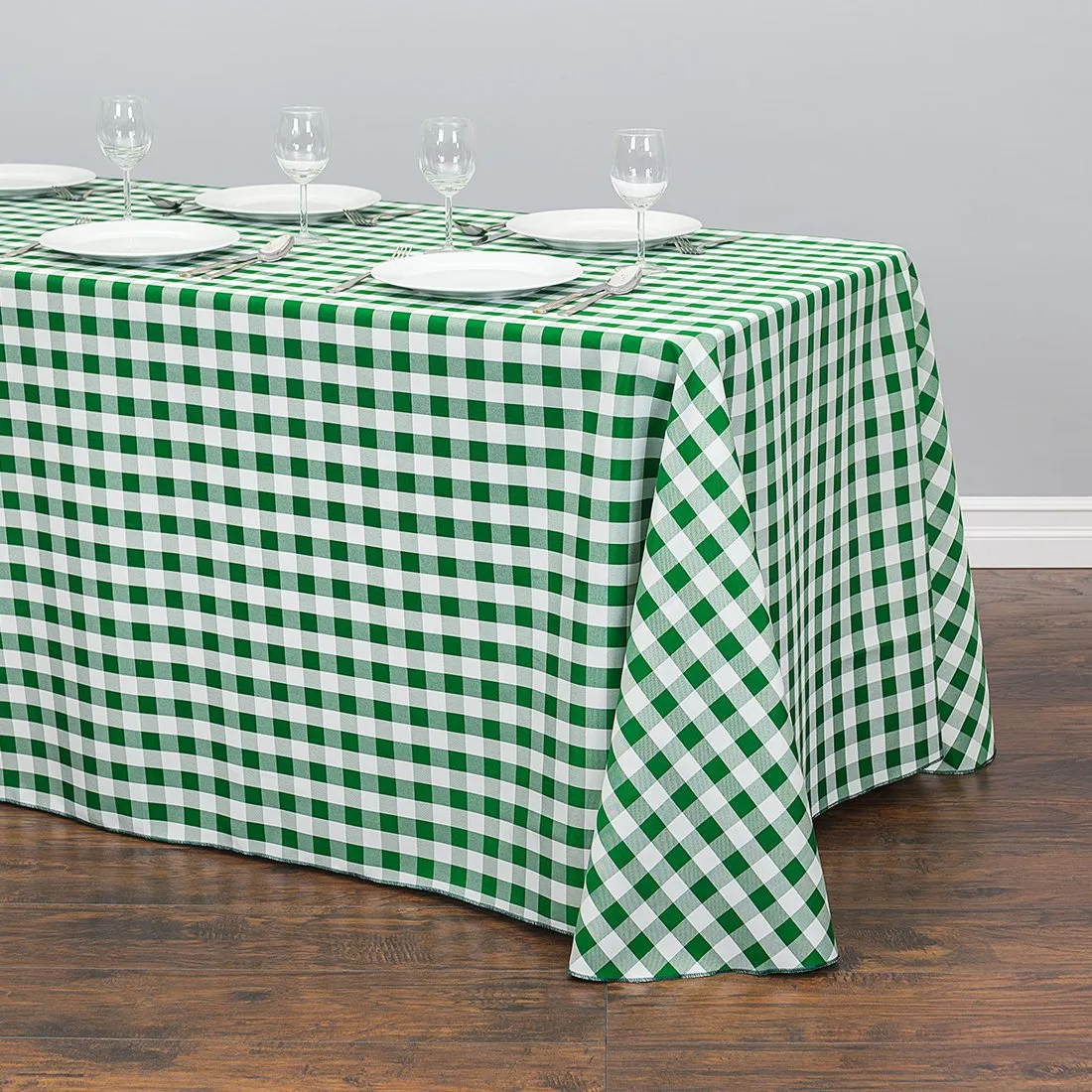 90 X 156 in. Rectangular Polyester Tablecloth Checkered