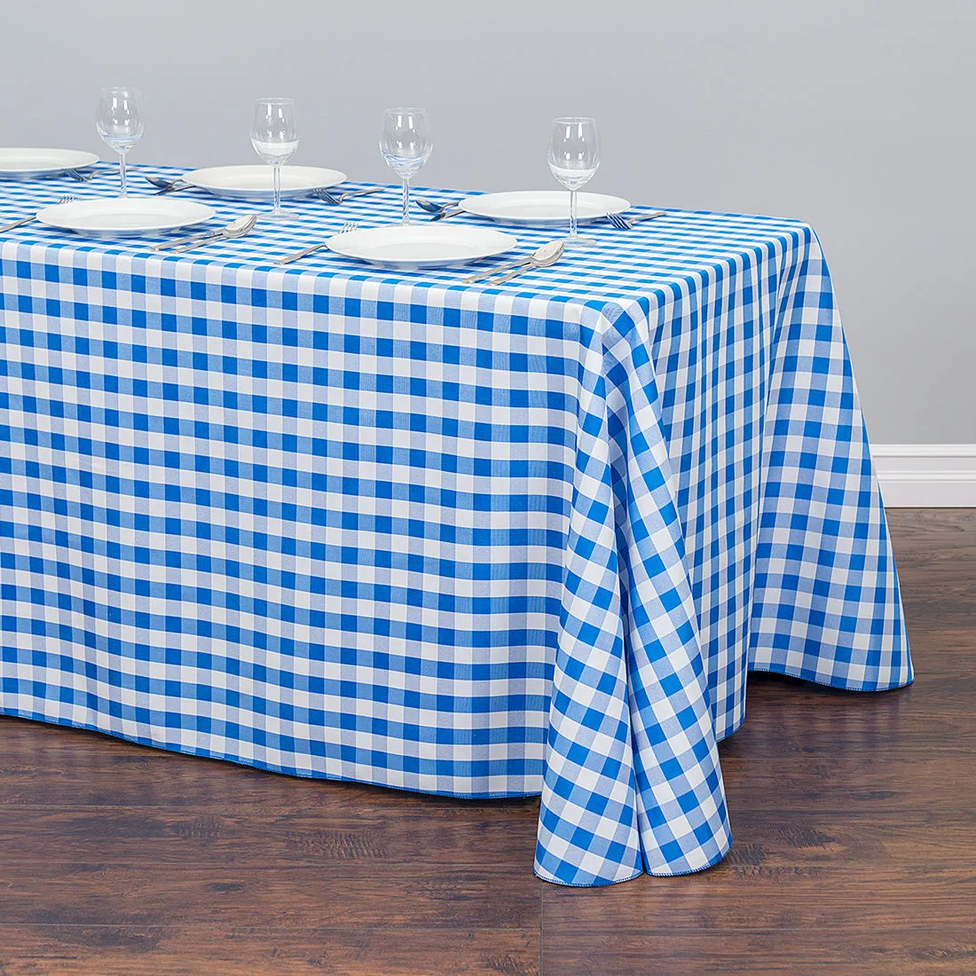 90 X 156 in. Rectangular Polyester Tablecloth Checkered