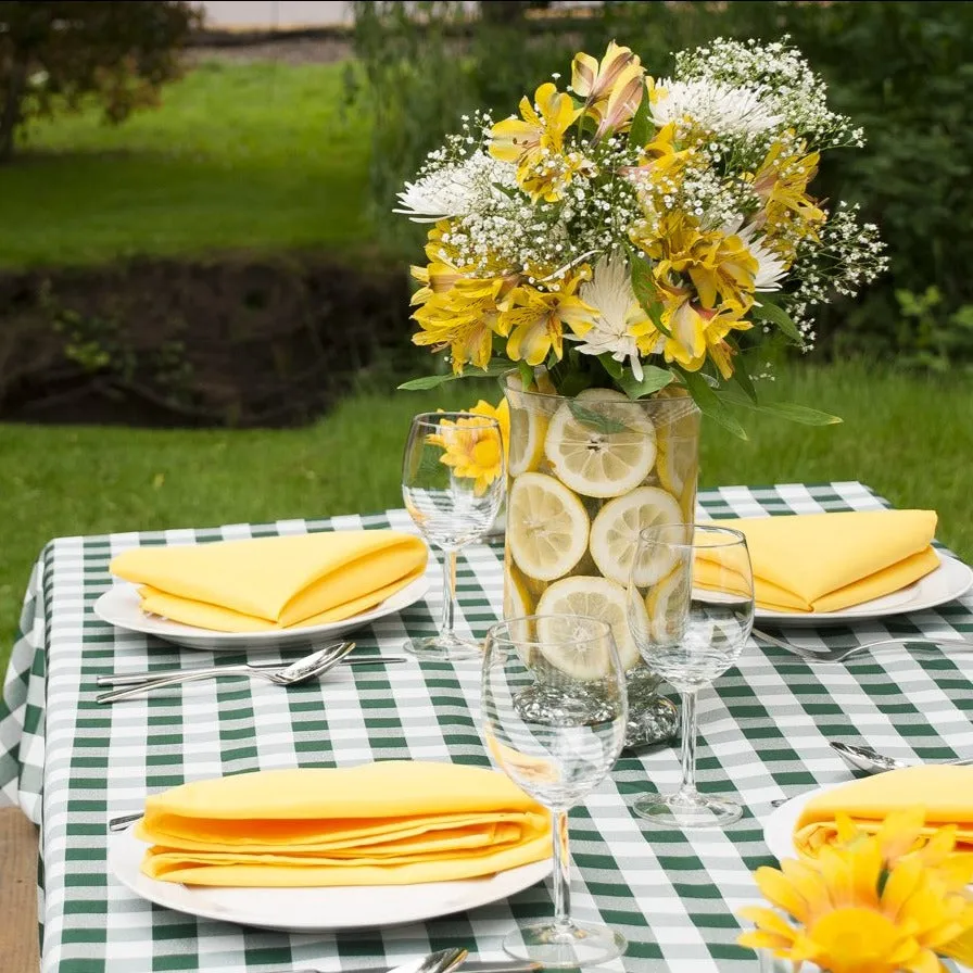 90 X 156 in. Rectangular Polyester Tablecloth Checkered